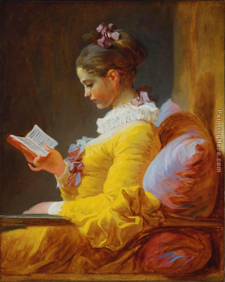the reader painting - Jean-Honore Fragonard the reader art painting